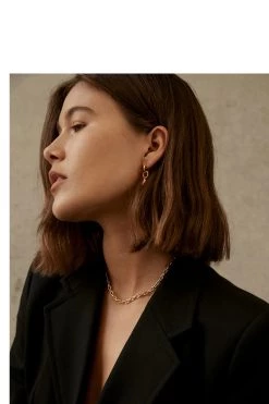 Brie Leon Jewellery 925 Pera Drop Gold Sleeper Earrings