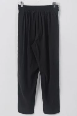 Among The Brave Pants Spirited Black Tie Front Tapered Cupro Pant