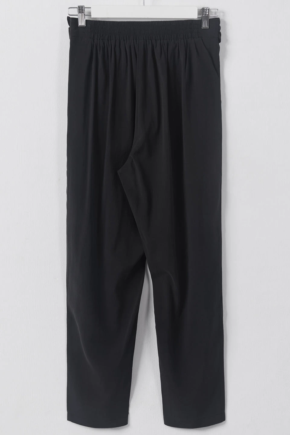 Among The Brave Pants Spirited Black Tie Front Tapered Cupro Pant