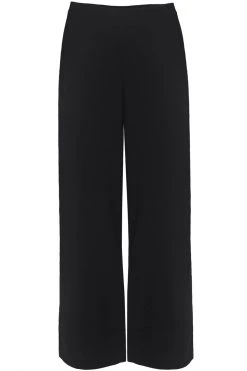 Among The Brave Pants Best Life Black Soft Crepe Wide Leg Pant