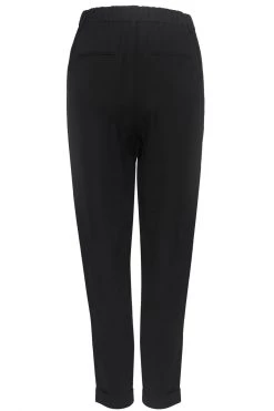 Among The Brave New In Essential Black Tapered Viscose Boyfriend Cuffed Pant