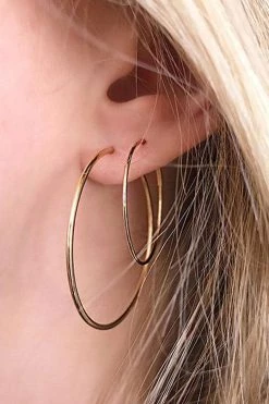Pilgrim Raquel 25mm Gold Hoop Earring Jewellery