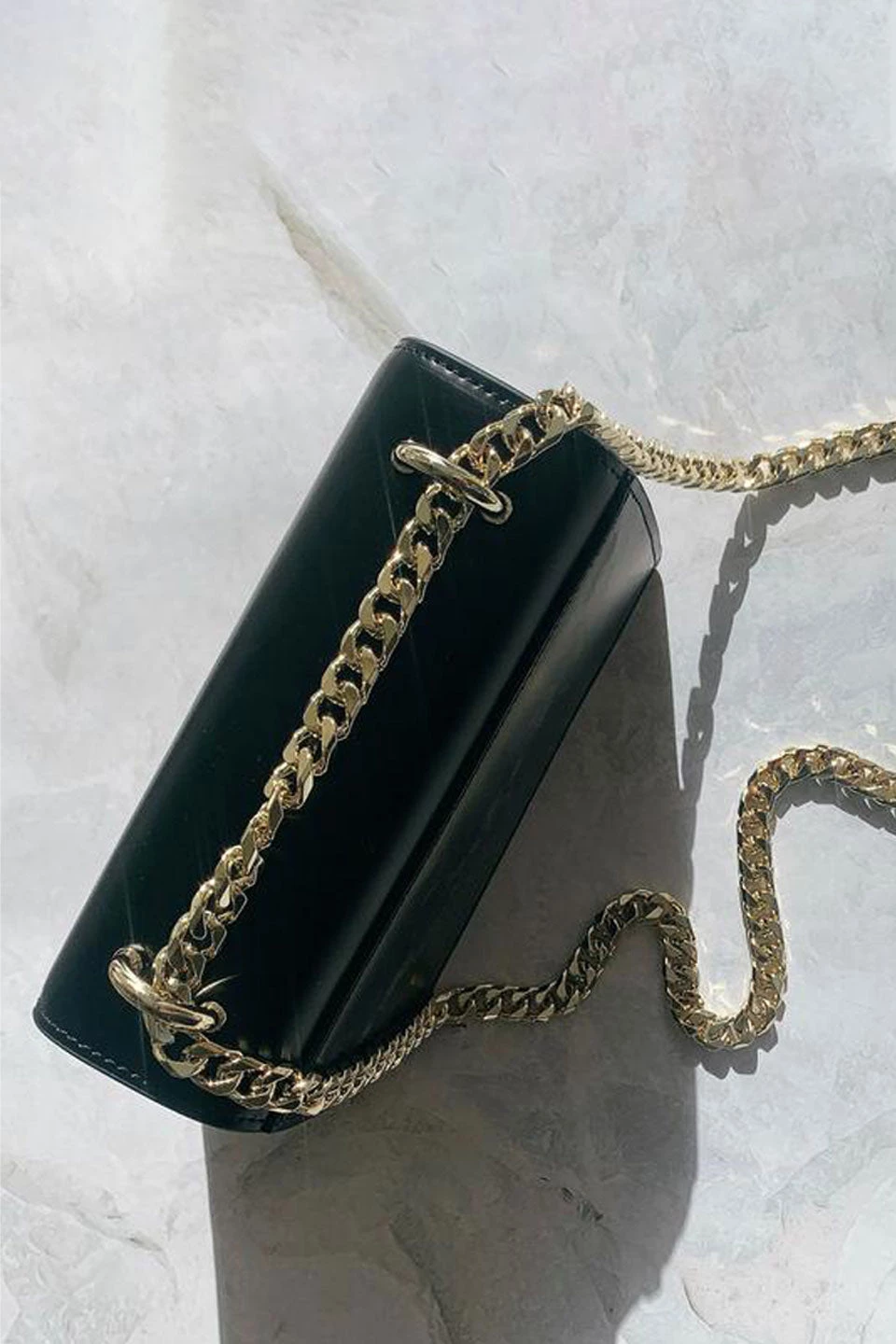 Nakedvice The Regis Gold Chain Side Bag Black