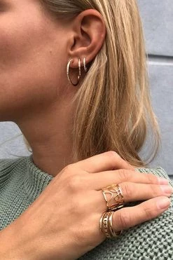 Pilgrim Roberta Pi Silver Plated Crystal 12mm Earrings