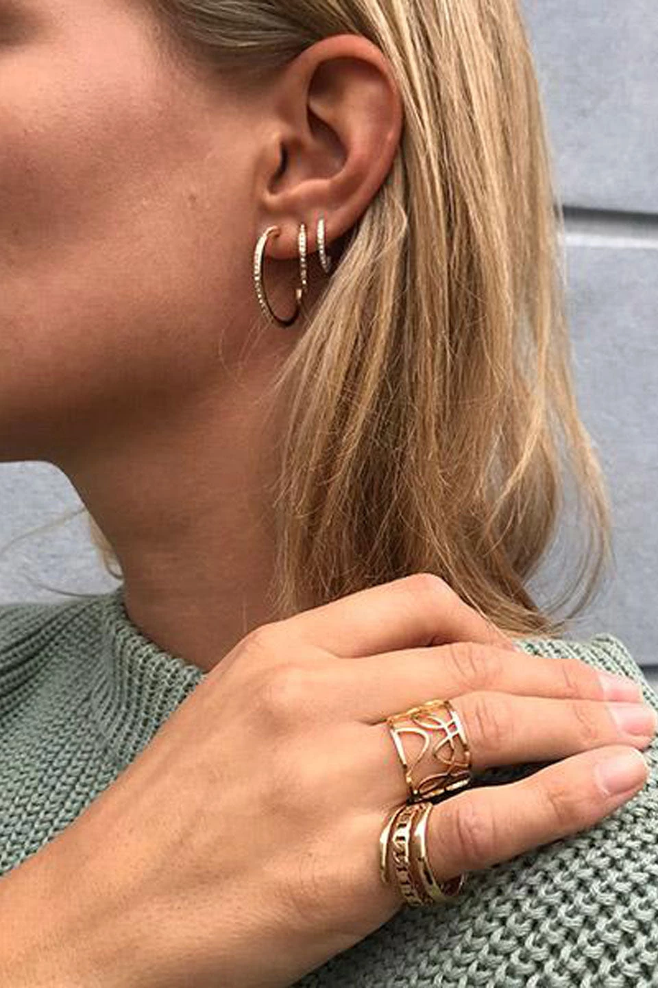 Pilgrim Roberta Pi Silver Plated Crystal 12mm Earrings