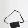 Federation Support Local Ryder Black Small Leather Gold Hardware Cross Body Clutch Bag
