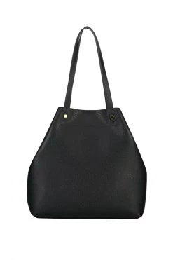SABEN Bags Support Local Carter Black Tote Bag With Tan Lining