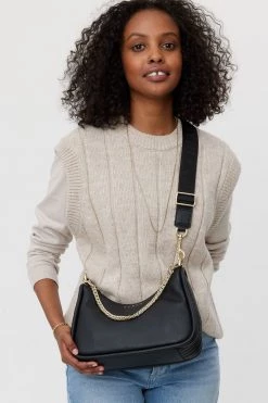 SABEN Bags Support Local Feature Black Lucky Lucky Thing 4cm Wide Strap