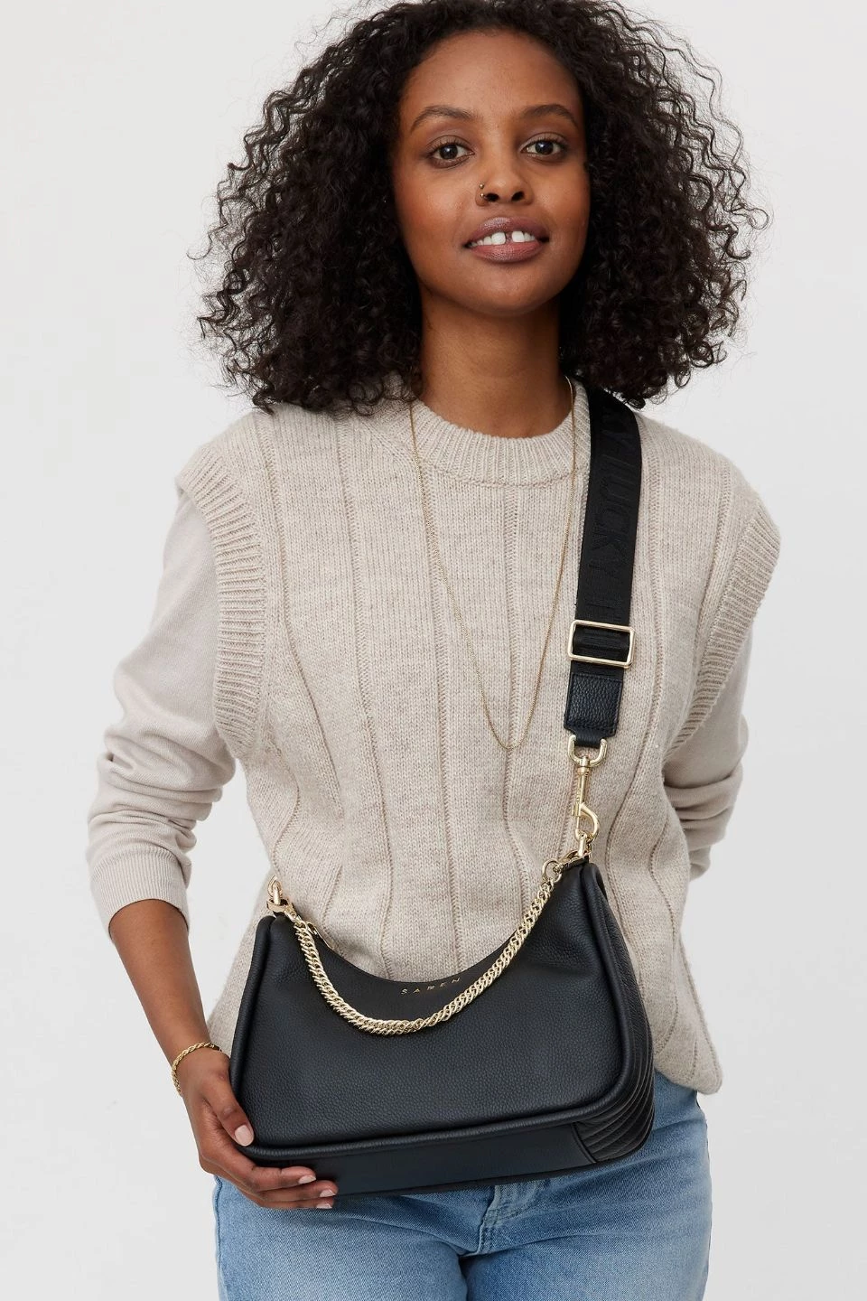 SABEN Bags Support Local Feature Black Lucky Lucky Thing 4cm Wide Strap