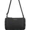 SABEN Bags The Edit Frilly Tilly Multi Pocket Black Leather Clutch