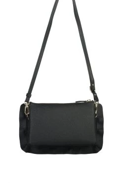 SABEN Bags The Edit Frilly Tilly Multi Pocket Black Leather Clutch