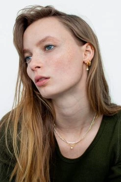 Brie Leon 925 Micro Gold Sleeper Earrings
