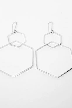 Audrey Loves Ruby Hexagon 2 Piece Earring