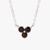 Silver Linings Jewellery Casanova Silver Chain Necklace With Three Black Garnets