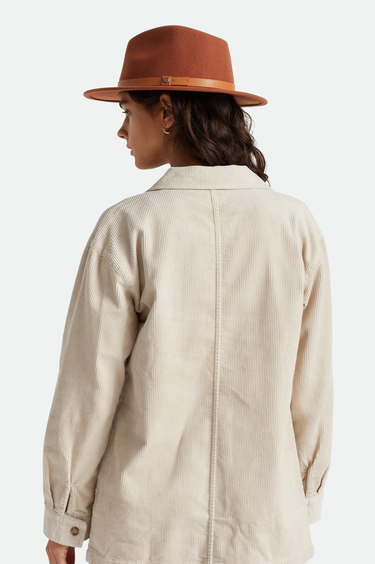 Brixton Messer Fedora Caramel Wool Felt Hat