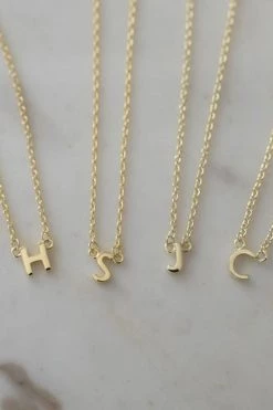 Sophie Little Letter Single Gold Necklace