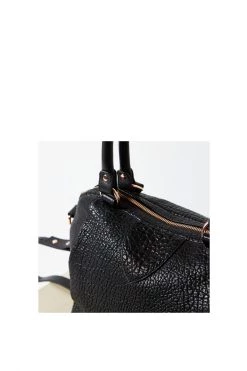 Status Anxiety Bags & Wallets Force Of Being Black Bubble Leather Handbag