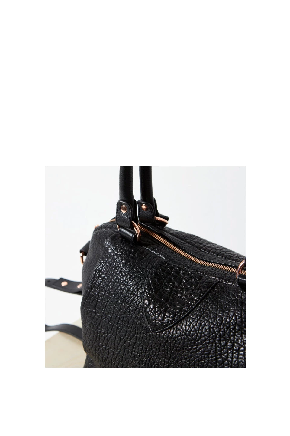 Status Anxiety Bags & Wallets Force Of Being Black Bubble Leather Handbag
