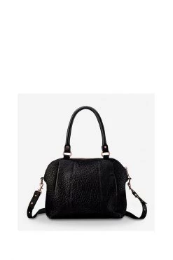 Status Anxiety Bags & Wallets Force Of Being Black Bubble Leather Handbag