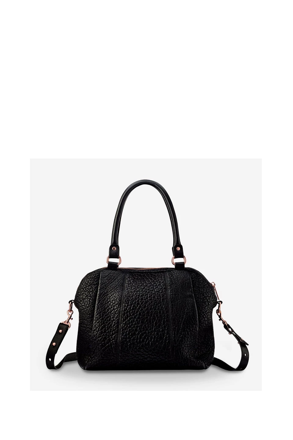 Status Anxiety Bags & Wallets Force Of Being Black Bubble Leather Handbag