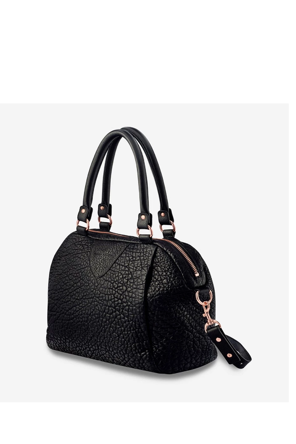 Status Anxiety Bags & Wallets Force Of Being Black Bubble Leather Handbag