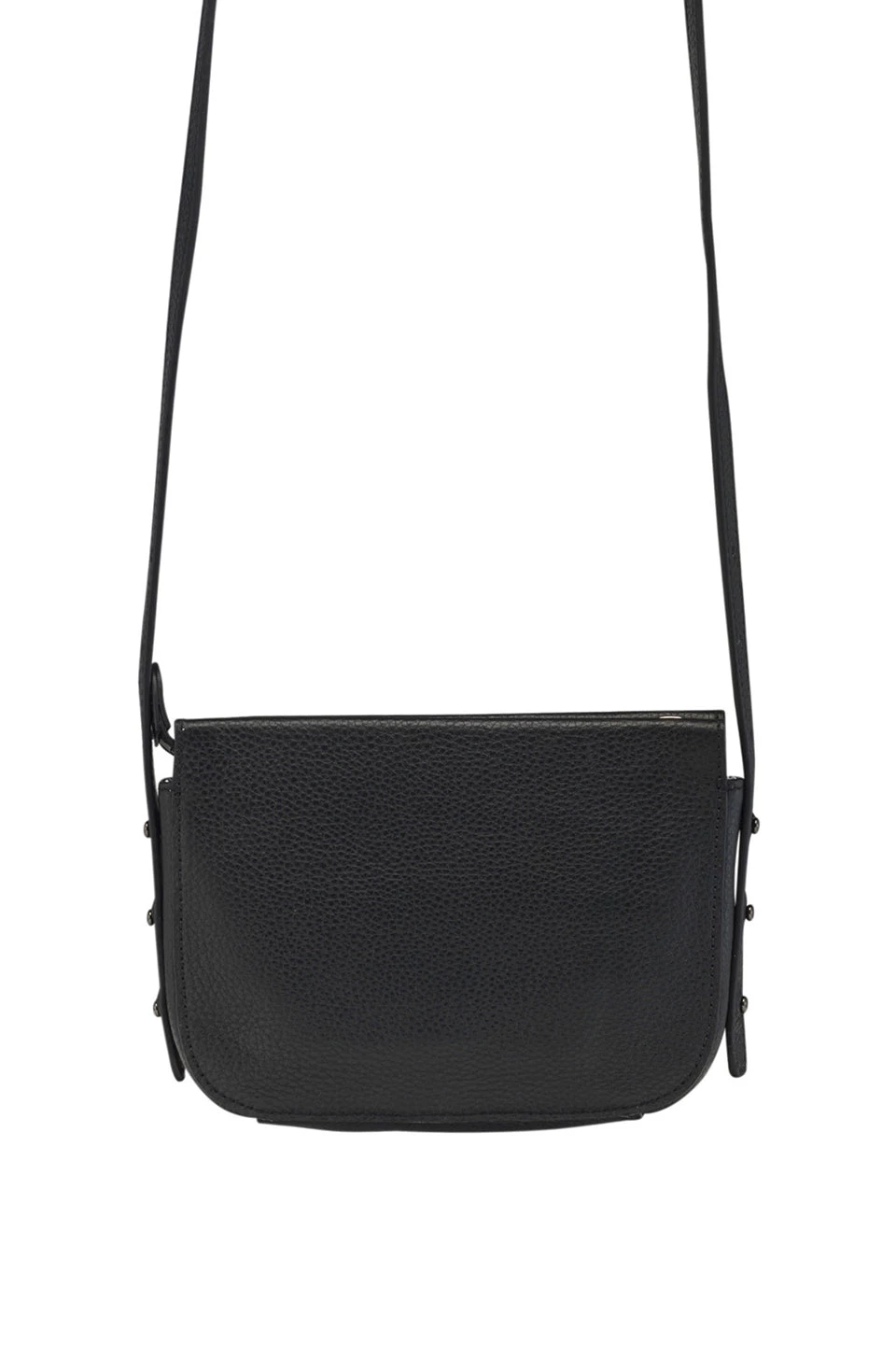 Status Anxiety In Her Command Curved Base Black Cross Body Bag With Stud Detail Bags & Wallets