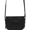 Status Anxiety In Her Command Curved Base Black Cross Body Bag With Stud Detail Bags & Wallets