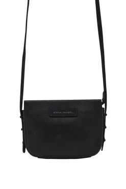 Status Anxiety In Her Command Curved Base Black Cross Body Bag With Stud Detail Bags & Wallets