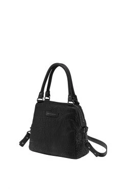 Status Anxiety Last Mountains Top Handle Black Bubble Shoulder Bag