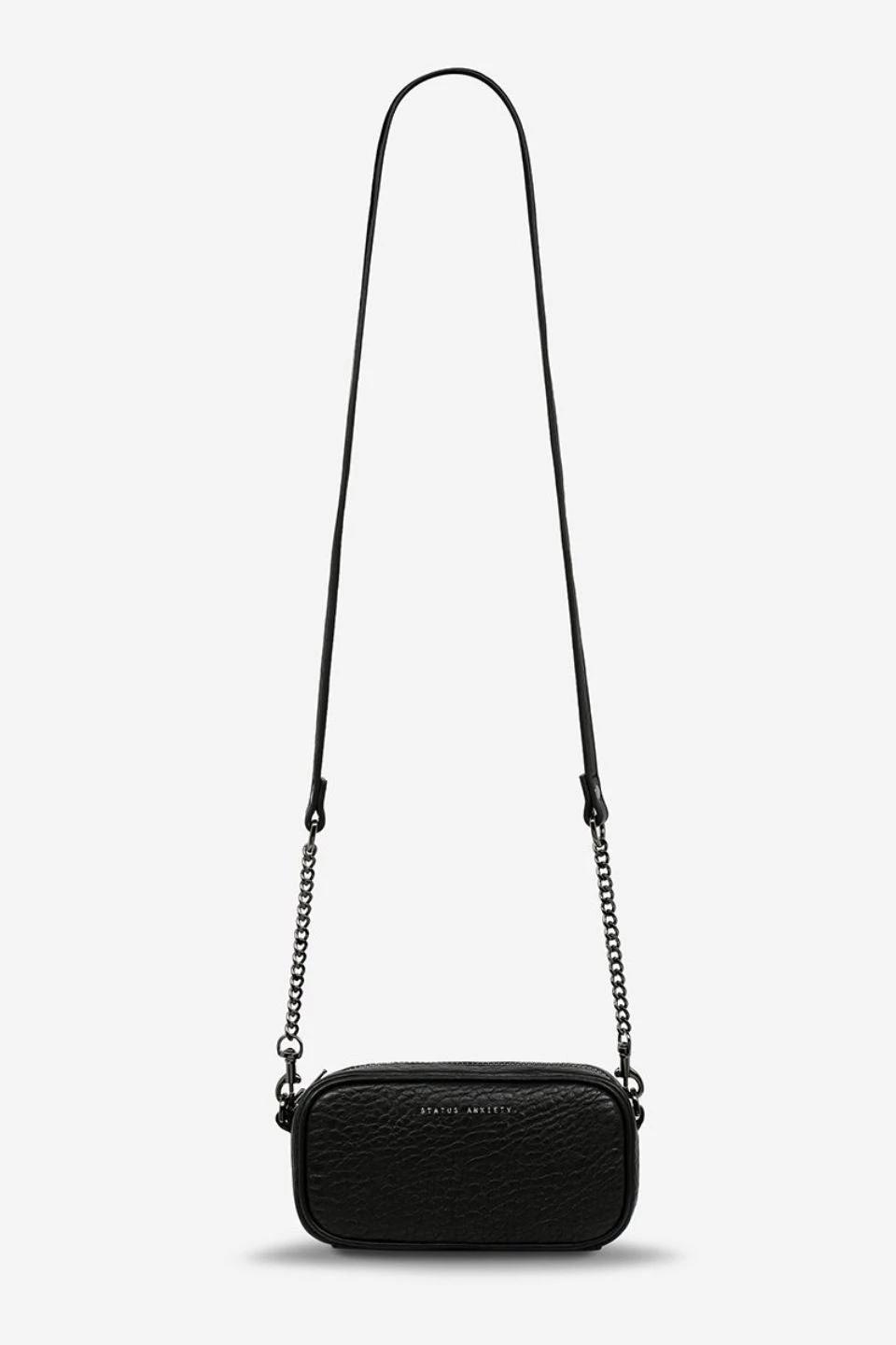 Status Anxiety New Normal Black Bubble Mini Cross Body With Chain