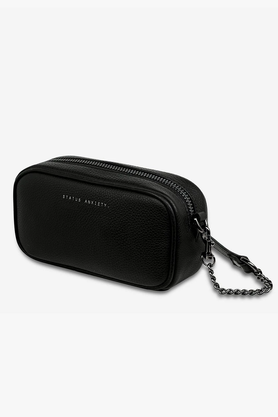Status Anxiety Bags & Wallets New Normal Black Matt Mini Cross Body With Chain
