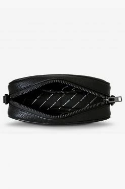 Status Anxiety Bags & Wallets New Normal Black Matt Mini Cross Body With Chain