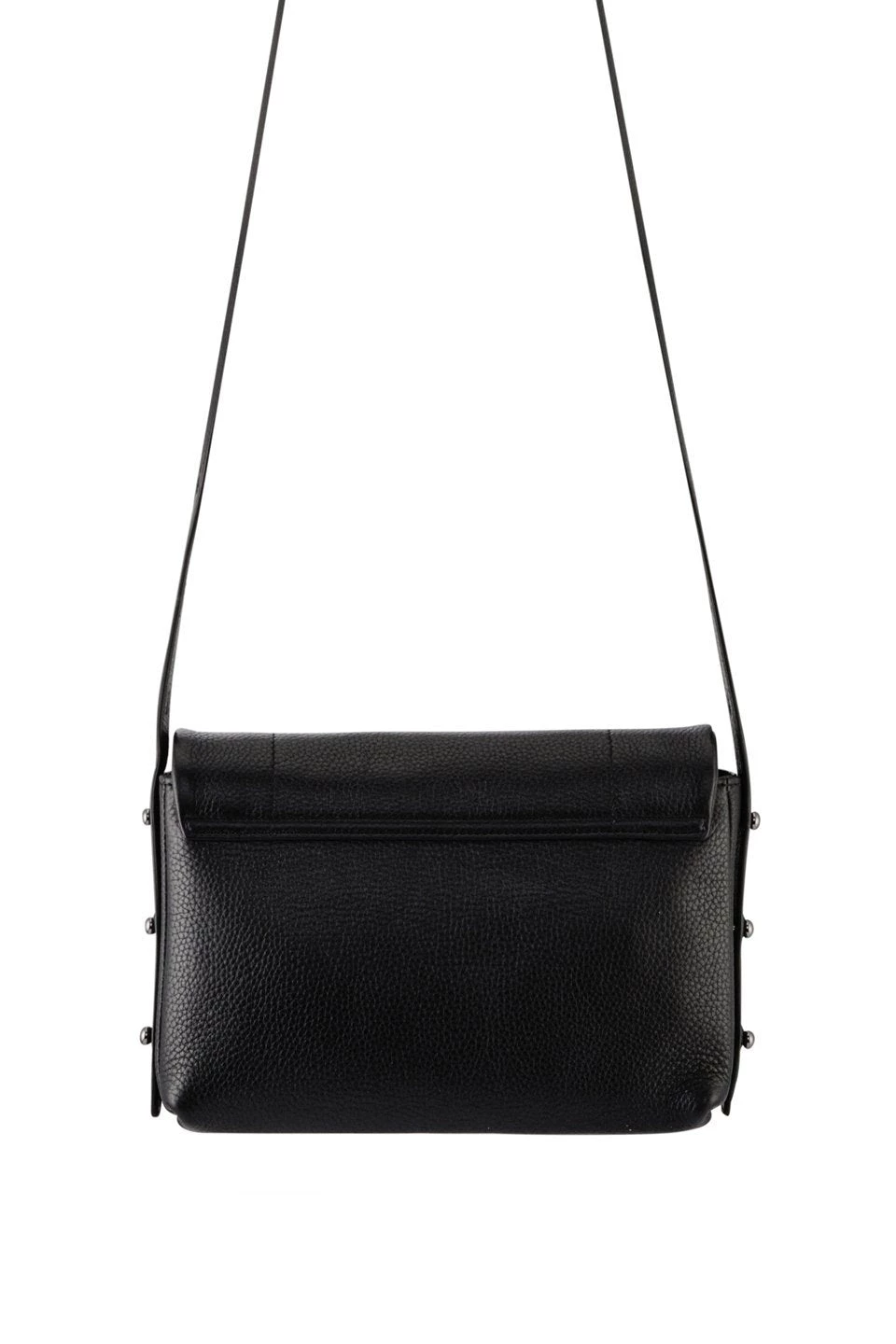 Status Anxiety Succumb Shoulder Bag Black Fold Over Side Studs