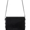 Status Anxiety Succumb Shoulder Bag Black Fold Over Side Studs