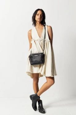 Status Anxiety The Ascendants Black Shoulder Bag With Chunky Zips