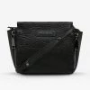 Status Anxiety The Ascendants Black Pebble Shoulder Bag With Chunky Zips