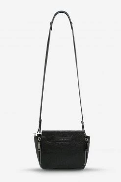 Status Anxiety The Ascendants Black Pebble Shoulder Bag With Chunky Zips