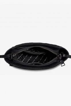Status Anxiety The Ascendants Black Pebble Shoulder Bag With Chunky Zips