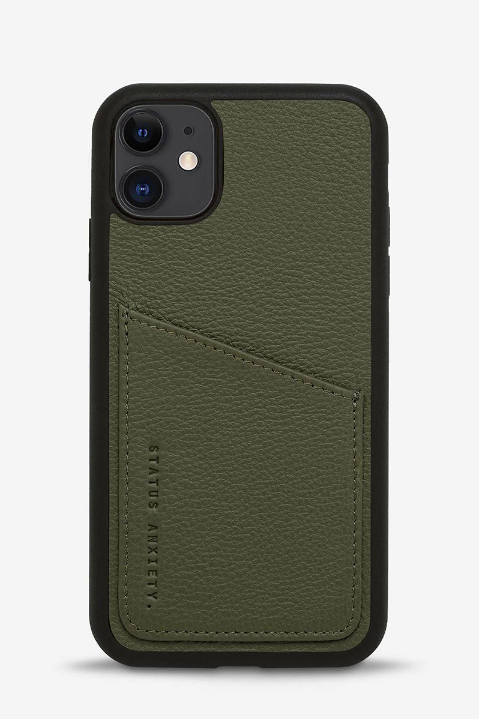 Status Anxiety Get The Look Who's Who Leather Phone Case Khaki