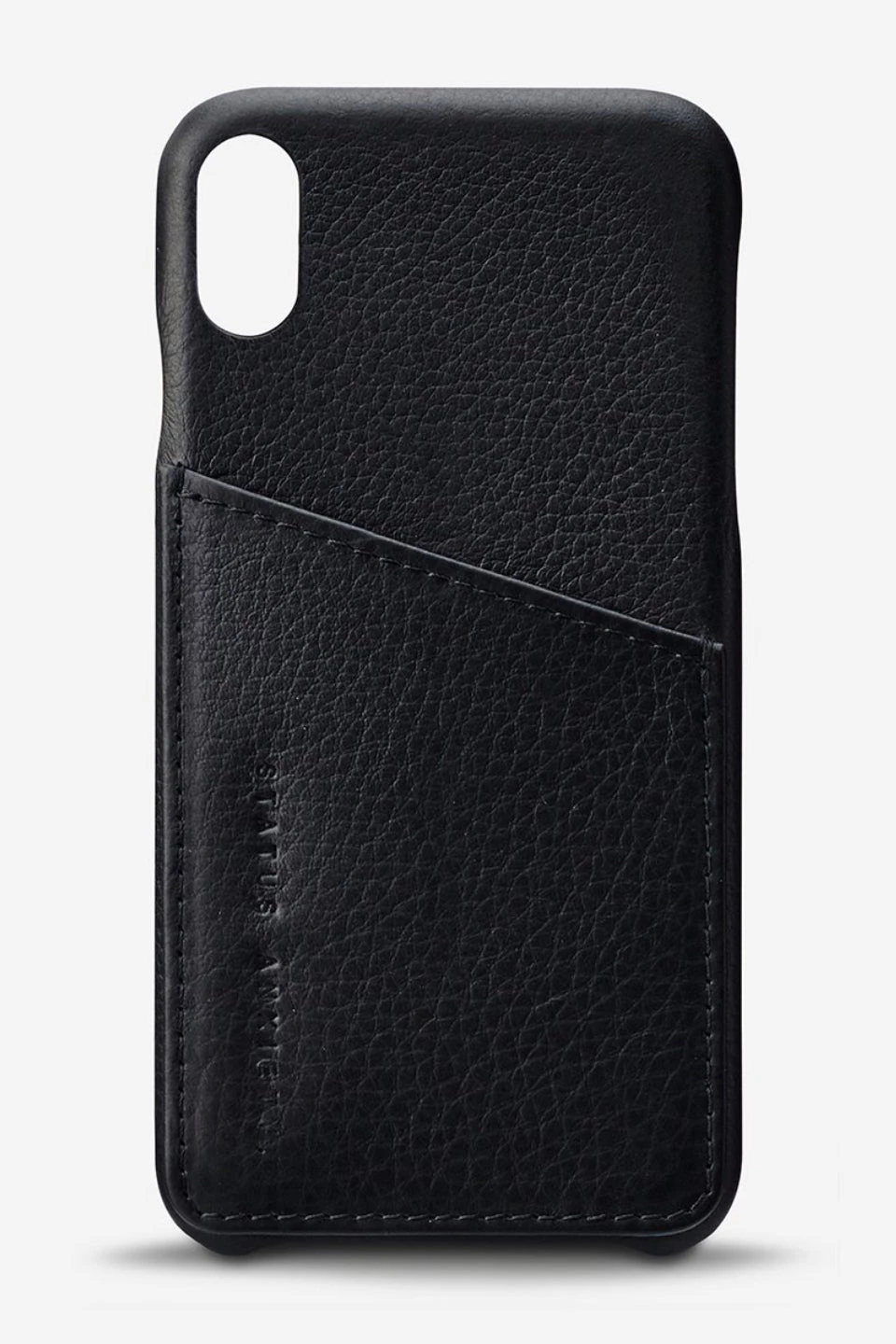 Status Anxiety Hunter + Fox Leather Black Iphone Case X/XS The Edit