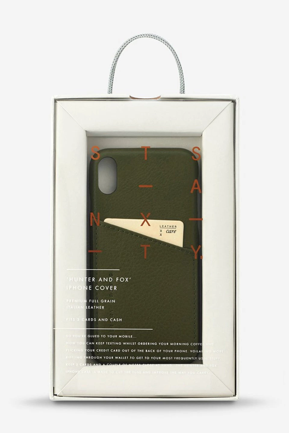 Status Anxiety Bags & Wallets Hunter + Fox Leather Khaki Iphone 11 Pro Case