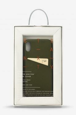 Status Anxiety Hunter + Fox Leather Khaki Iphone Case X/XS Bags & Wallets
