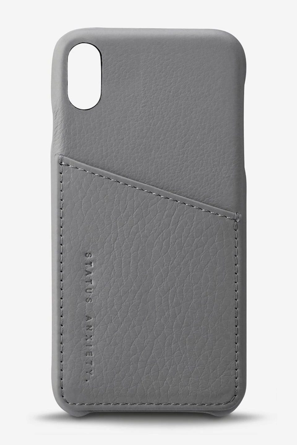 Status Anxiety Bags & Wallets Hunter + Fox Leather Light Grey Iphone Case X/XS