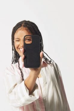 Status Anxiety Who's Who Leather Phone Case Black Bags & Wallets