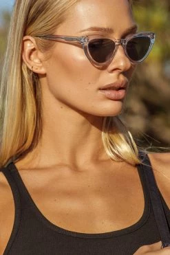 Status Anxiety Villain Clear Cat Eye Sunglasses
