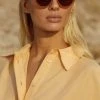 Status Anxiety Eyewear Villain Honey Cat Eye Sunglasses