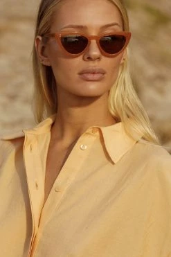 Status Anxiety Eyewear Villain Honey Cat Eye Sunglasses