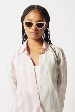 Status Anxiety Eyewear Villain Nude Cat Eye Sunglasses