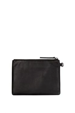 Status Anxiety Fixation Black Leather Clutch