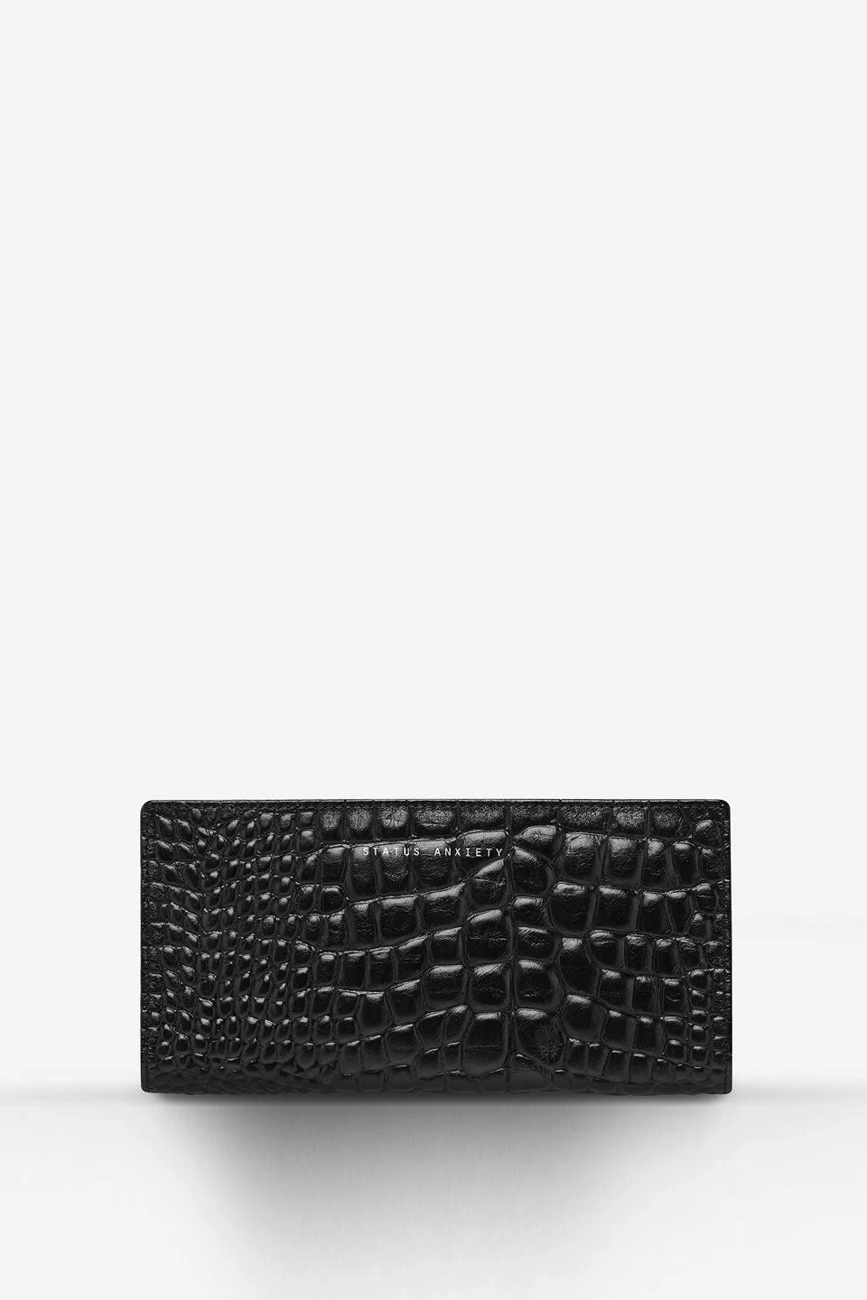 Status Anxiety Bags & Wallets In The Beginning Black Croc Emboss Wallet